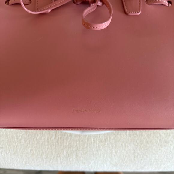 Mansur Gavriel  Mini Mini Sun Leather Shoulder Crossbody Top Handle Bag Pink - Picture 2 of 7